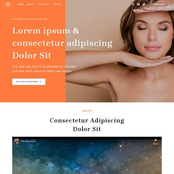 Spa Website Template