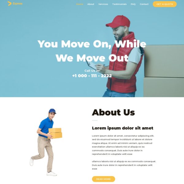 Transportation Website Template