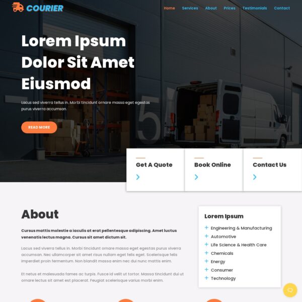 Courier Service Website Template