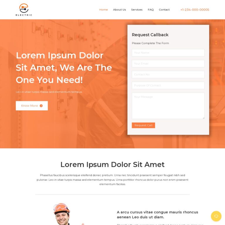 Electrician Website Template