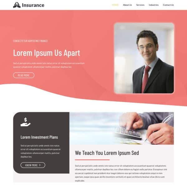 Insurance Website Template