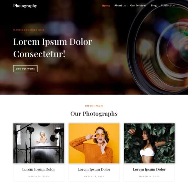 Photography Website Template