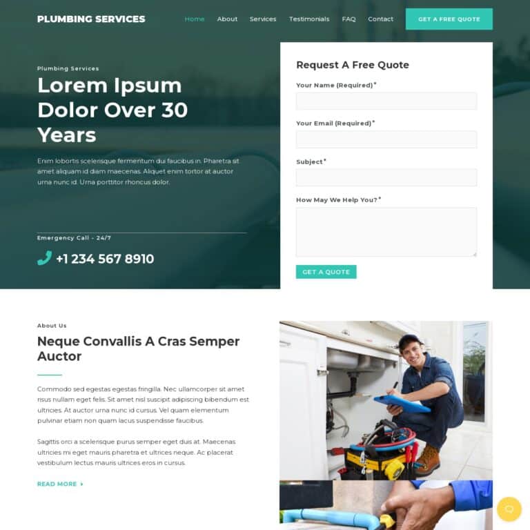 Plumbing Website Template