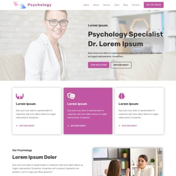 Psychologist Website Template